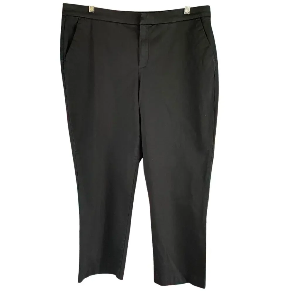 NYDJ Plus Everyday Sateen Ankle Pants Black Size 16W LiftxTuck